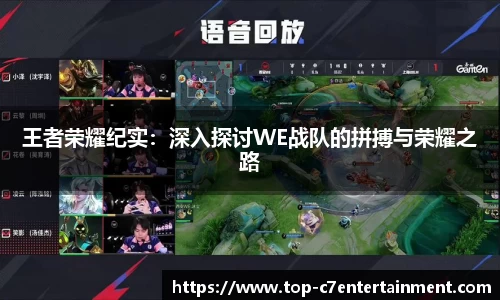 王者荣耀纪实:深入探讨WE战队的拼搏与荣耀之路